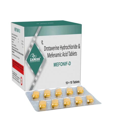 Mefonif-d Mefenamic ACID 250 Mg + Drotaverine Hcl 80mg  Tablet (Alu- Alu) by Zamixo Pharmaceuticals